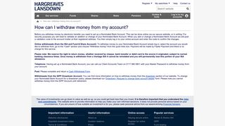 How can I withdraw money from my account? | Hargreaves Lansdown