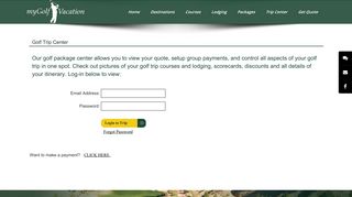 Golf Package Center Login | View Your Golf ... - My Golf Vacation