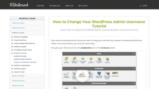 How to Change Your WordPress Admin Username Tutorial - SiteGround