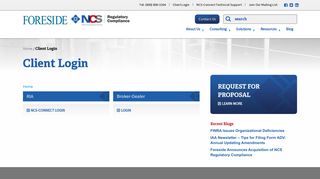 NCS Connect Client Login - NCS Regulatory Compliance
