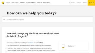 How do I get or change my NetBank password and what do I do if I ...