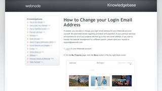 Webnode - How to Change your Login Email Address