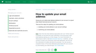 How to update your email address - Twitter Help Center