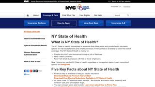NY State of Health - OCHIA - NYC.gov