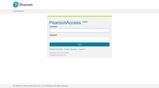Login - Assessments - PearsonAccess Next