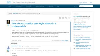 how do you monitor user login history in a router/switch - 12555 ...