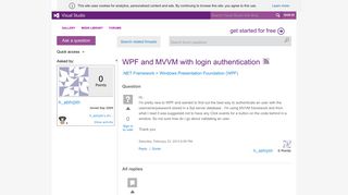 WPF and MVVM with login authentication - MSDN - Microsoft