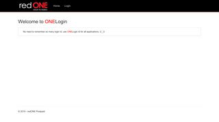 One Login Home Page - redONE ONELogin