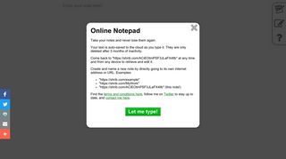 Free Online Notepad - no login required