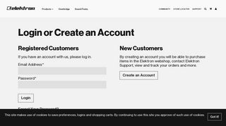 Login or Create an Account | Elektron