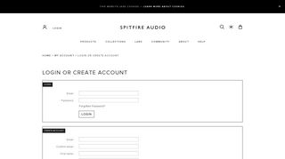 Login or Create Account - Spitfire Audio