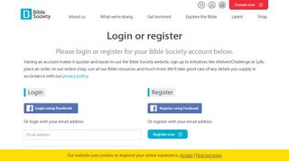 Login or register - Bible Society
