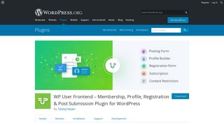 WP User Frontend – Membership, Profile, Registration & Post ...