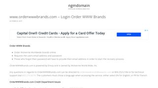 www.orderwwwbrands.com – Login Order WWW Brands - ngmdomain