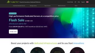 So you Start: Dedicated Server rental - Reliable low-cost servers
