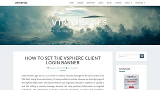 How to Set the vSphere Client Login Banner - VirtuBytes