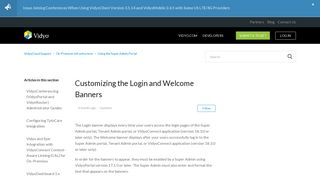 Customizing the Login and Welcome Banners – VidyoCloud Support