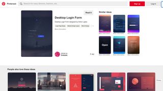 Desktop Login Form | sign in | Login form, UI Design, Web Design