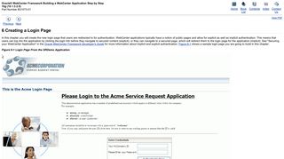 Creating a Login Page - Oracle Docs