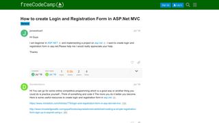 How to create Login and Registration Form in ASP.Net MVC - The ...