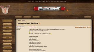 Applet Login via database (Applets forum at Coderanch)