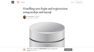 Handling user login and registration using nodejs and mysql - Medium