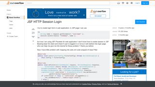 JSF HTTP Session Login - Stack Overflow