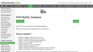 PHP: MySQL Database - W3Schools