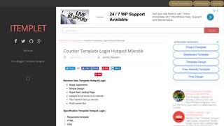 Counter Template Login Hotspot Mikrotik | itemplet