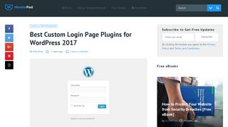 Best Custom Login Page Plugins for WordPress 2017