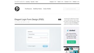 Elegant Login Form Design (PSD) - Premium Pixels