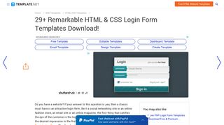 29+ Remarkable HTML & CSS Login Form Templates ... - Template.net