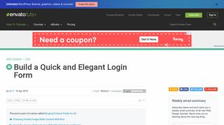 Build a Quick and Elegant Login Form - Web Design Tuts - Envato Tuts+