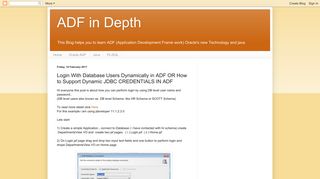 ADF in Depth: Login With Database Users Dynamically in ADF OR ...
