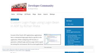 Custom Login Page using Login Bean in ADF by Rohan Walia ...