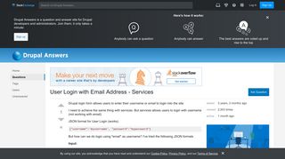 7 - User Login with Email Address - Services - Drupal Answers