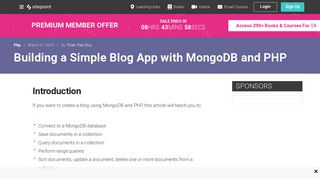 Building a Simple Blog App with MongoDB and PHP — SitePoint