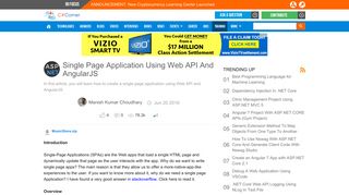 Single Page Application Using Web API And AngularJS - C# Corner