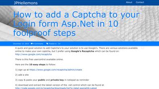 How to add a Captcha to your Login form Asp.Net in 10 foolproof steps ...