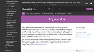Login Module | Blackboard Help