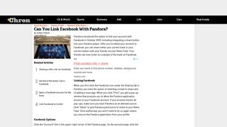 Can You Link Facebook With Pandora? | Chron.com