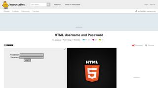 HTML Username and Password - Instructables