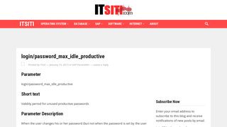 login/password_max_idle_productive - ITsiti