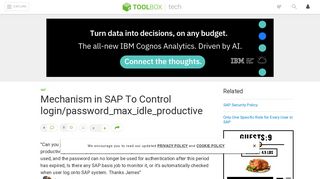Mechanism in SAP To Control login/password_max_idle_productive