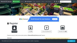 Register - Minecraft PE Server List
