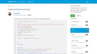 Login and Password Script - Mobirise Forums