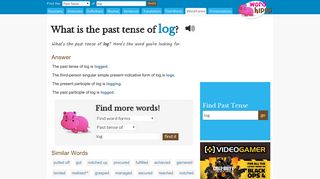 What is the past tense of log? - WordHippo
