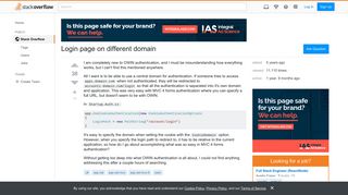 Login page on different domain - Stack Overflow