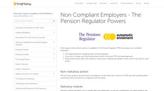Non Compliant Employers - The Pension Regulator Powers - BrightPay