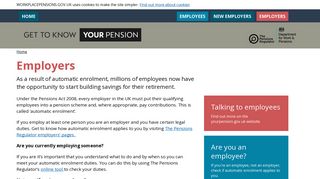 Workplace Pensions | Employers | Get to know yours | GOV.UK